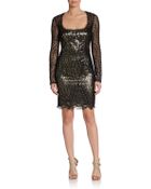 Emilio Pucci Lace Lamé Cocktail Dress - Lyst