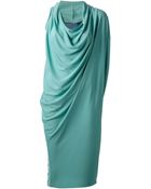 Lanvin Draped Dress - Lyst