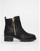 Aldo Miroasa Zip Side Flat Ankle Boots - Lyst