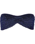 Norma Kamali Sunglass Fringed Bandeau Bikini - Lyst