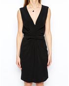 Asos Tulip Dress With Tie Detail - Lyst