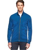 Calvin Klein Full-Zip Jacquard Rib Jacket - Lyst