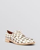 Jeffrey Campbell Lace Up Oxford Flats - Daltrey Printed - Lyst