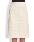 Tory Burch Debra Lace Pencil Skirt - Lyst