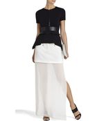 BCBGMAXAZRIA Scarlet Short-Sleeve Peplum Top - Lyst