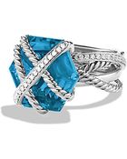 David Yurman Cable Wrap Ring With Diamonds - Lyst