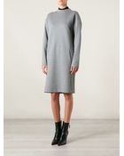Cedric Charlier Sweatshirt Dress - Lyst
