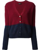 Paul Smith Black Label Colour Block Top Ribbed Cardigan - Lyst
