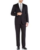 Corneliani Black Pinstripe Two-Button Suit - Lyst