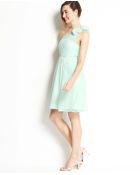 Ann Taylor Silk Georgette Flower One Shoulder Dress - Lyst
