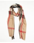 Burberry Camel Nova Check Cashmere and Silk Blend Scarf - Lyst
