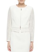 Paule Ka Perforated Zip-Front Jacket - Lyst