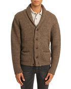 Menlook Label Malcolm Beige Alpaca-Wool Blend Cardigan - Lyst