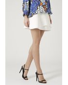 Topshop Curved Overlay Mini Skirt - Lyst