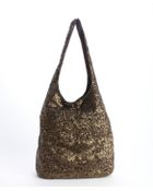 Alice + Olivia Brown Nylon Sequined Hobo Bag - Lyst