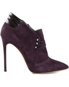 Casadei Laced Up Front Low Ankle Boots - Lyst