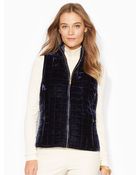 Lauren by Ralph Lauren Reversible Quilted Vest - Lyst