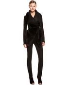 Donna Karan New York Longhair Shearling Reversible Vest - Lyst