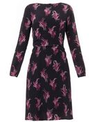 Nina Ricci Floral-Print Silk Dress - Lyst
