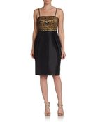 Sue Wong Beaded Combo Cocktail Dress - Lyst
