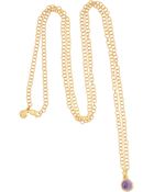 Monica Vinader Mini Siren Gold-Plated Amethyst Necklace - Lyst