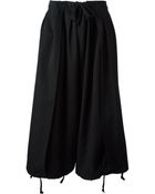Yohji Yamamoto Wide Leg Wrap Pants - Lyst