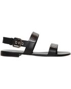 Giuseppe Zanotti Homme Leather and Metal Straps Sandals - Lyst