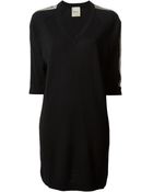 Nude Embroidered Sleeves Sweater Dress - Lyst