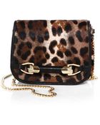 Jimmy Choo Spotted Calf Hair Leather Flap Bag - Lyst