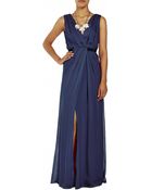 Matthew Williamson Silk Chiffon Drape Evening Gown - Lyst