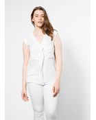 Violeta By Mango Ruffle V-Neck Blouse - Lyst