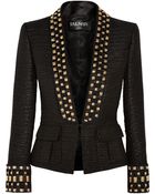 Balmain Embellished Tweed Blazer - Lyst