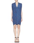 Vince Geometric Print Silk Dress - Lyst