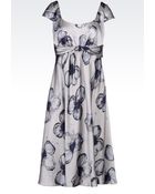 Armani Dress In Printed Satin - Lyst