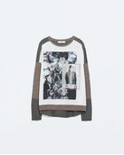Zara Photo Print T-Shirt - Lyst