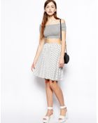 Asos Midi Skirt in Spot Print - Lyst