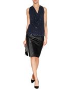 Donna Karan New York Stretch Lambskin Pencil Skirt - Lyst