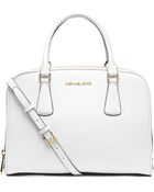 MICHAEL Michael Kors Reese Large Leather Satchel - Lyst