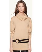 Ralph Lauren Black Label Alicia Draped Turtleneck - Lyst