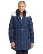 Betsey Johnson Faux Fur Button-Down Jacket - Lyst