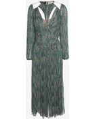 Zimmermann Cut Out Printed Peasant Maxi Dress - Lyst