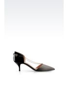 Giorgio Armani Runway Pump In Suede And Patent With Chain - Lyst