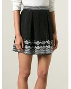 Sea Embroidered Lace Skirt - Lyst