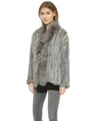 Elizabeth And James Bianca Fur Coat - Boudoir Pink - Lyst