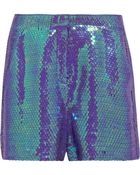 Acne Studios Tine Sequined Silk-Georgette Shorts - Lyst