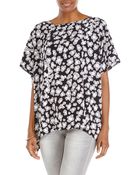Diane von Furstenberg New Hanky Floral-Print Silk Crepe De Chine Top - Lyst