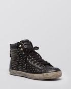 Rebecca Minkoff Lace Up High Top Sneakers Setta Stud - Lyst