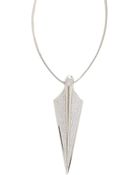 Noir Jewelry Crystal Arrow Necklace - Rhodium/Clear - Lyst