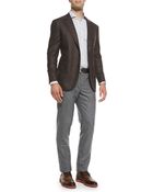 Brunello Cucinelli Wool Cashmere Jacket with Blue Accent - Lyst