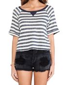 C&C California Striped Crop Top - Lyst